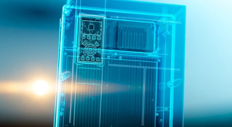 Digital rendering of a smart Danfoss drive for Industry 4.0